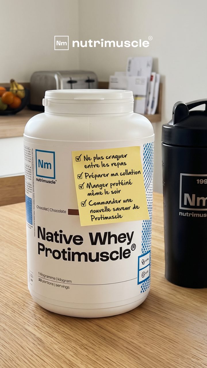 Nutrimuscle ad. Angle: The hybrid protein: fast plus slow