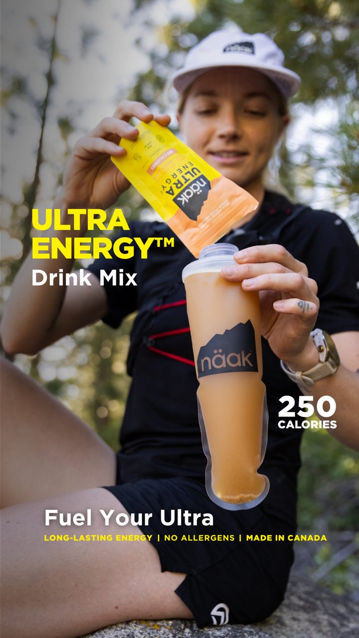 Näak ad. Angle: Fuel your ultra: light, refreshing, easy to drink