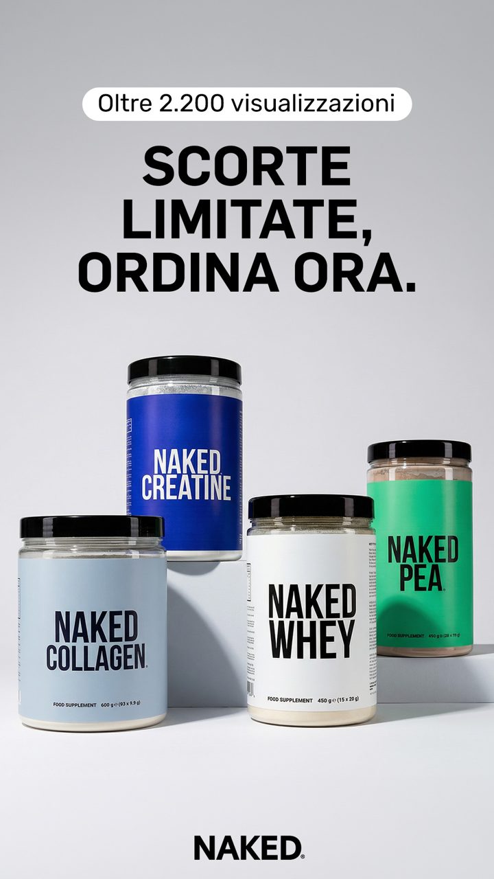Naked Nutrition ad. Angle: Limited stock, order now