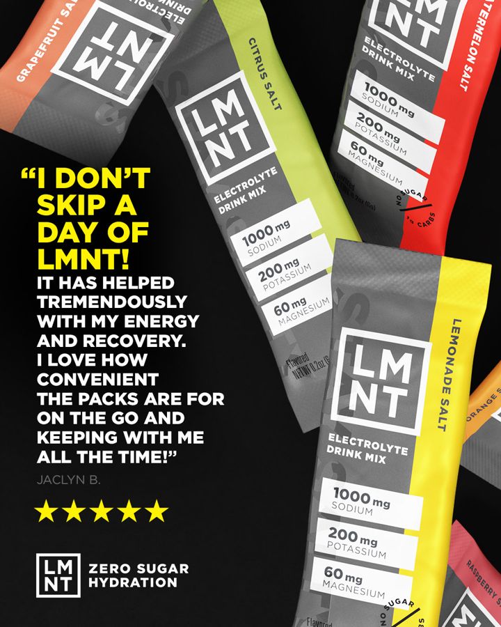 LMNT ad. Angle: "I don't skip a day"