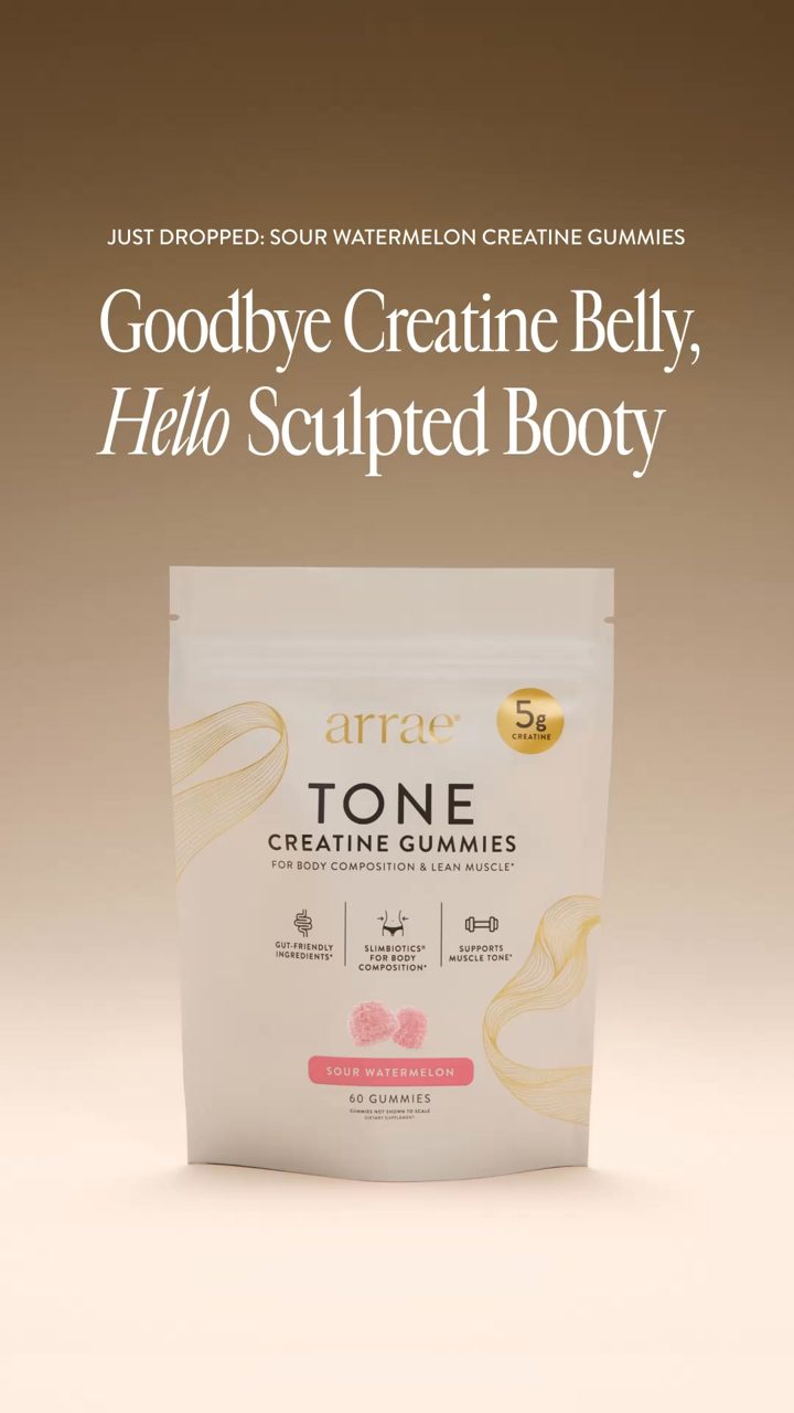 Arrae ad. Angle: Goodbye creatine belly, hello sculpted results