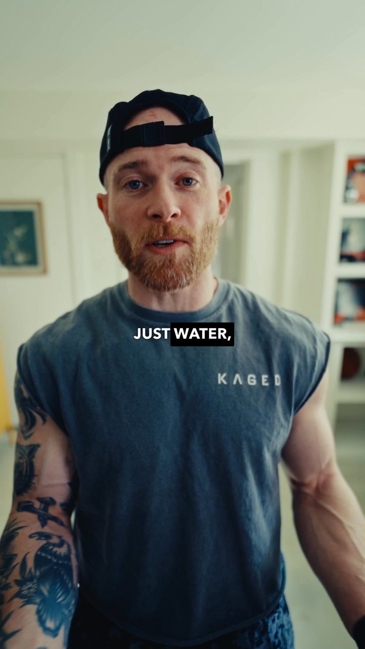 Kaged ad. Angle: Nobody is dehydrated because they forgot water exists