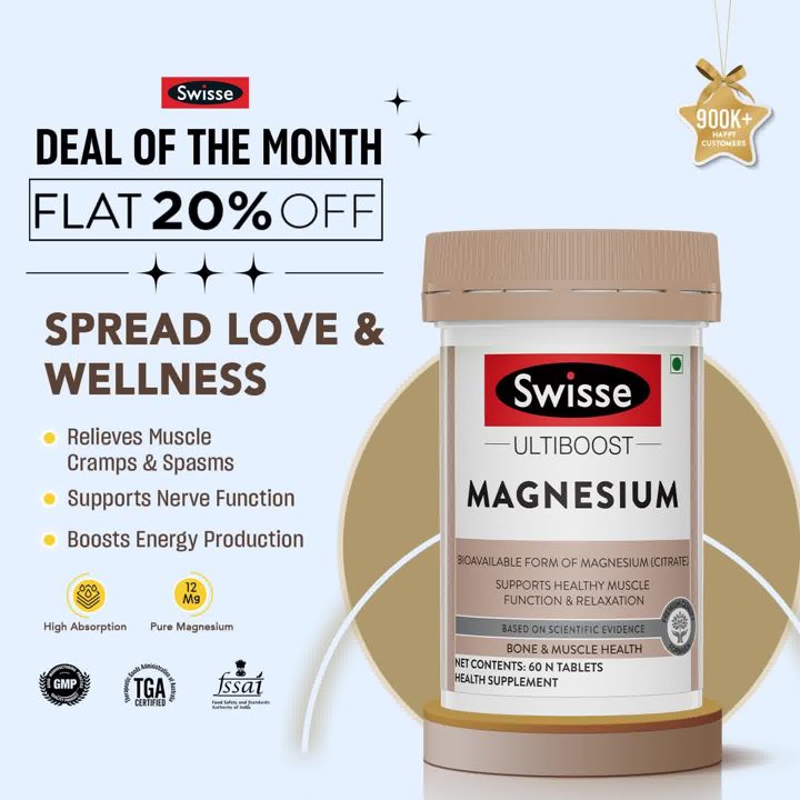 Swisse ad. Angle: Deal of the month on the hero magnesium