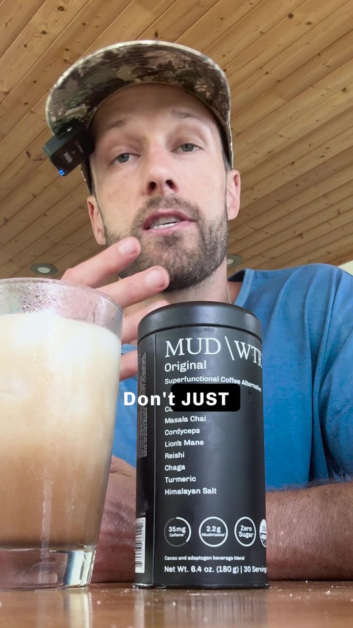 MUD\WTR ad. Angle: Mushrooms, superfoods and spices for energy without the jitters