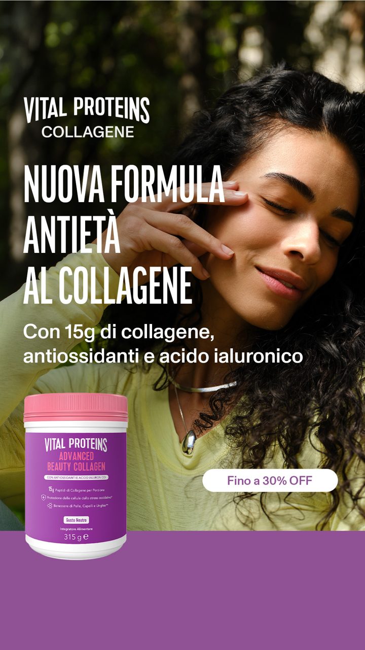 Vital Proteins ad. Angle: Visible results in 4 weeks, now up to 30% off