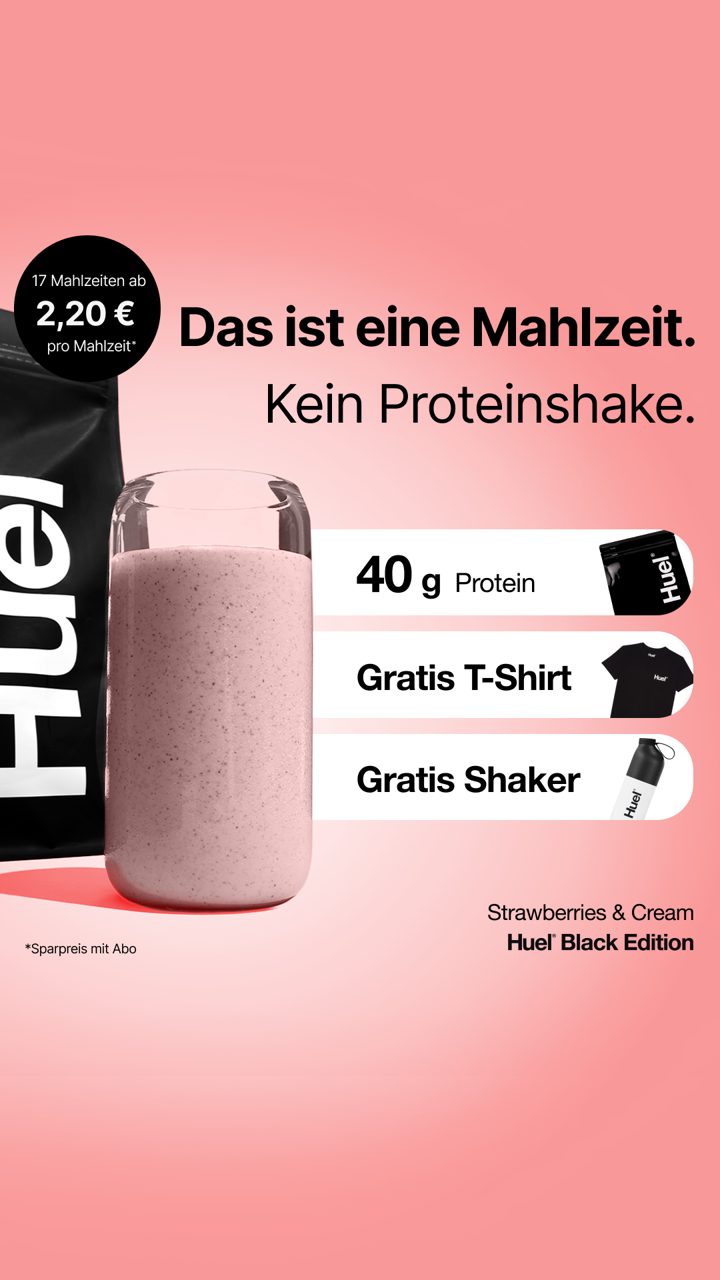 Huel ad. Angle: That's a meal, not a protein shake