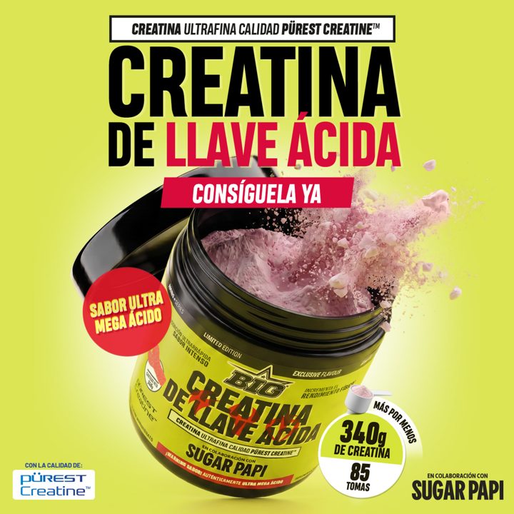 BIG SUPPS ad. Angle: Creatine in a cult candy flavour, now bigger