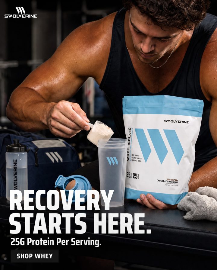Swolverine ad. Angle: Unlike generic blends filled with fillers