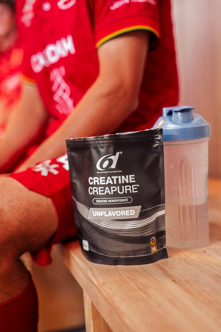 6d Sports Nutrition ad. Angle: Premium Creapure creatine for explosive power and faster sprints
