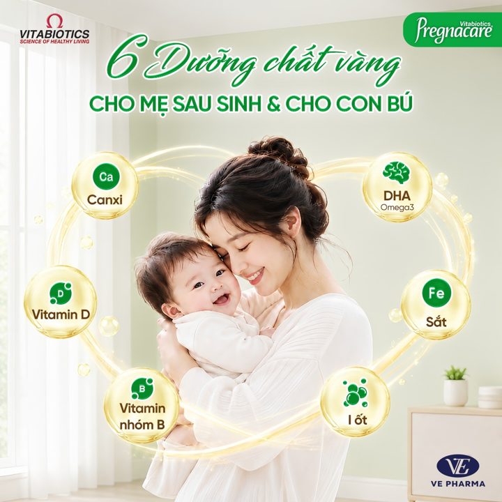 Vitabiotics ad. Angle: 6 nutrients that help mothers recover after birth