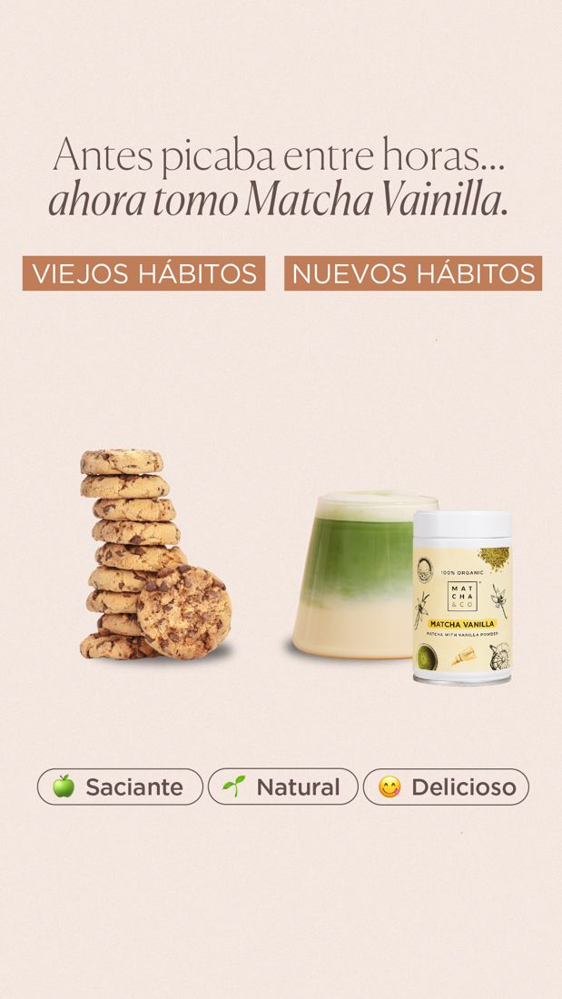 Matcha & CO ad. Angle: Old habits vs new habits
