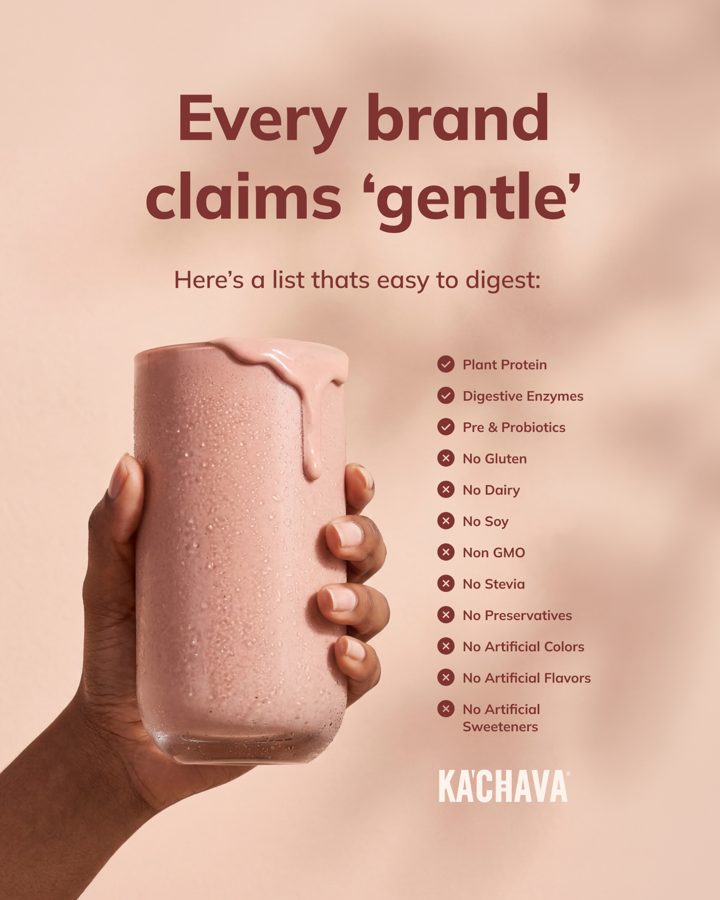Ka'Chava ad. Angle: Every brand claims gentle. Here is a list that is easy to digest