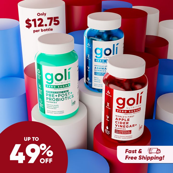 Goli ad. Angle: New drop: zero sugar, zero guilt