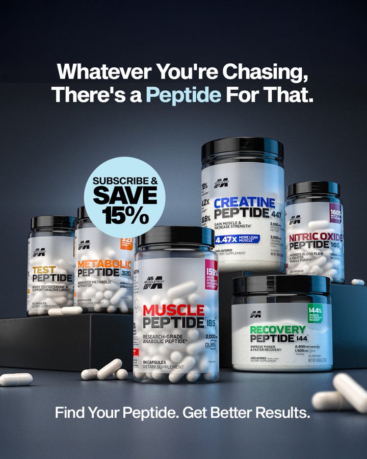 Muscletech ad. Angle: Whatever you are chasing, there is one for that