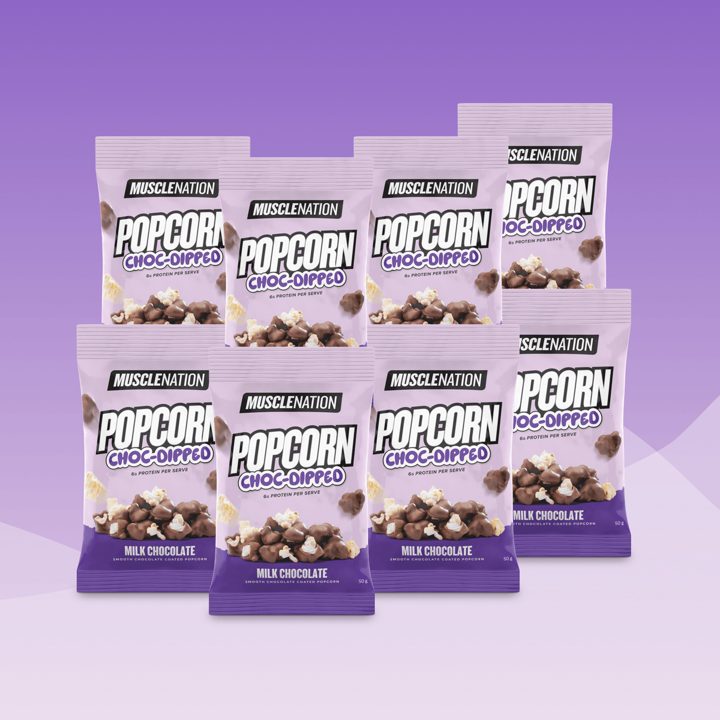 Muscle Nation ad. Angle: Shop the snack and supplement range