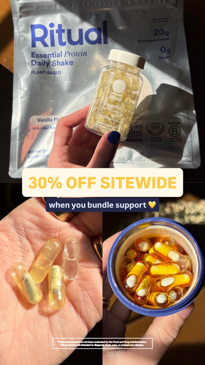 Ritual ad. Angle: 30% off when you bundle 3+