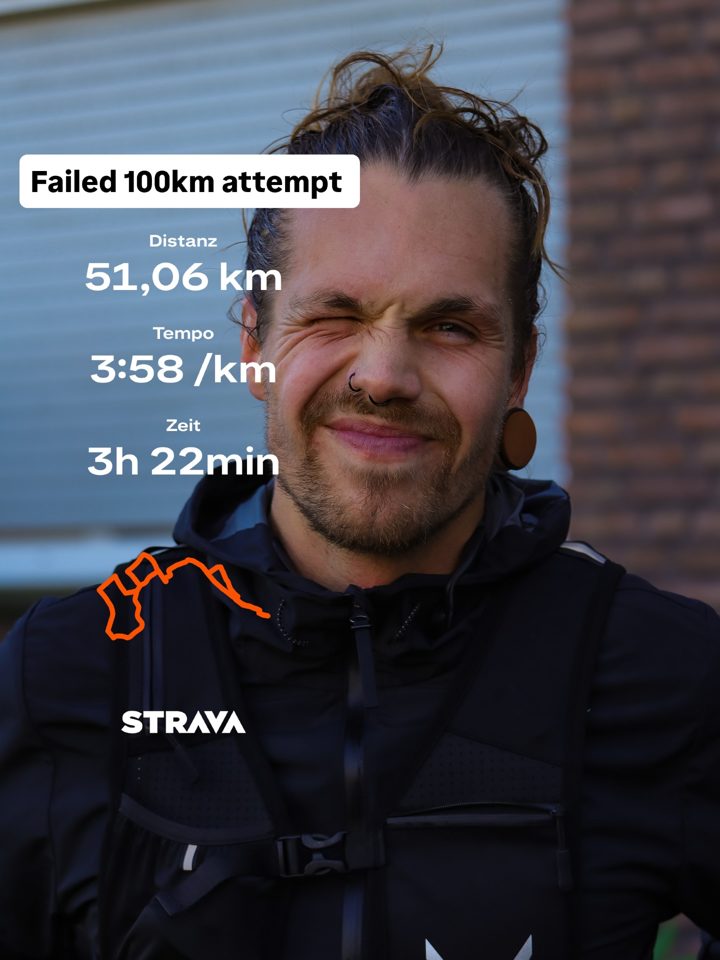 4Endurance ad. Angle: My failed 100 km attempt: what I learned