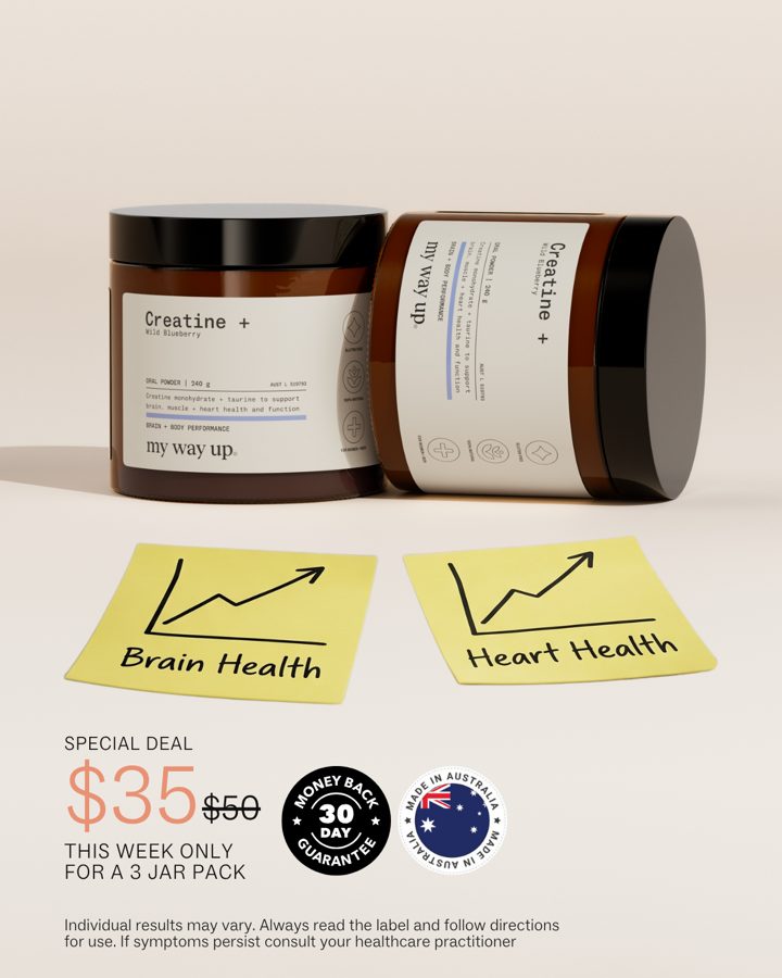 My Way Up ad. Angle: A creatine ritual for healthy ageing and brain health