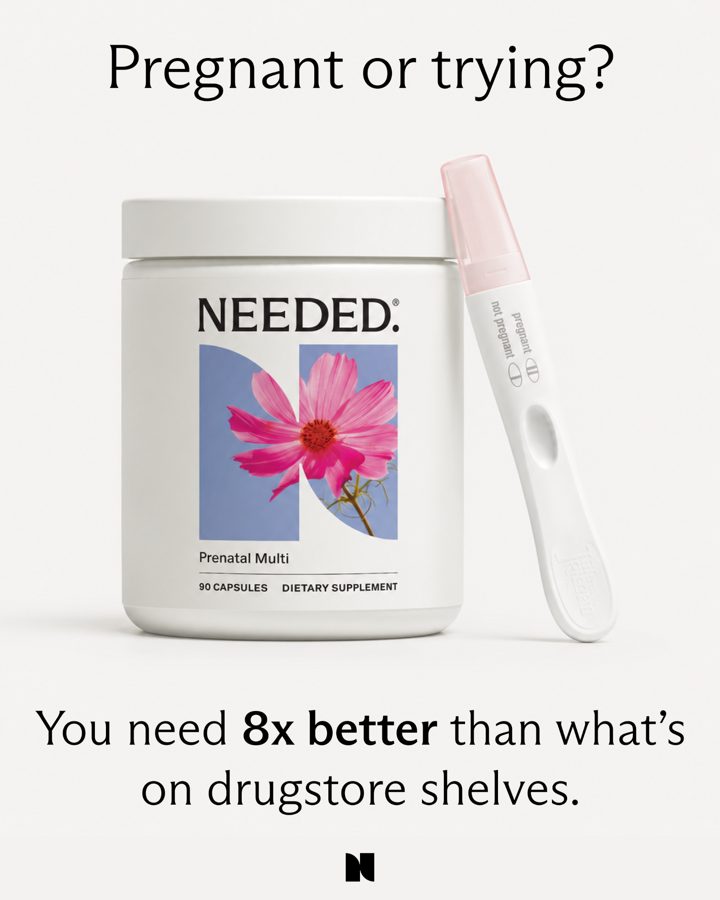 Needed ad. Angle: Most prenatals are just the basics; ours has 8x more nutrition