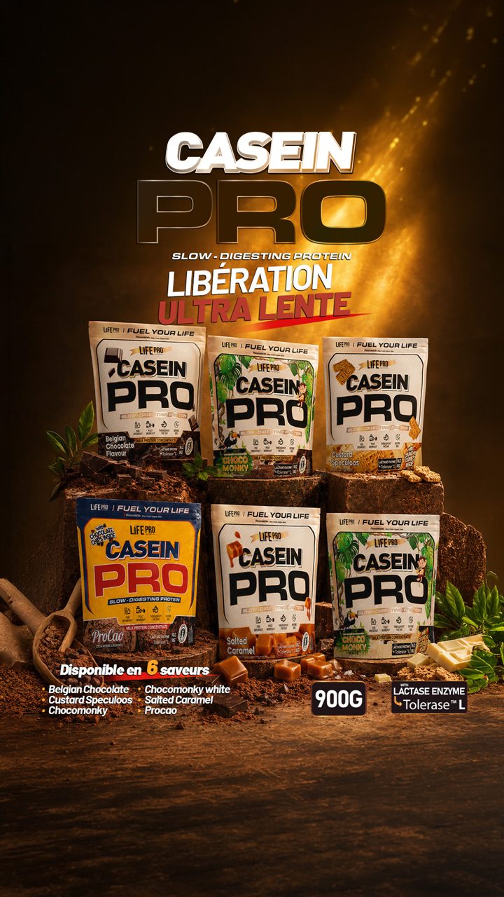Life Pro Nutrition ad. Angle: Slow-release protein, now in six flavours