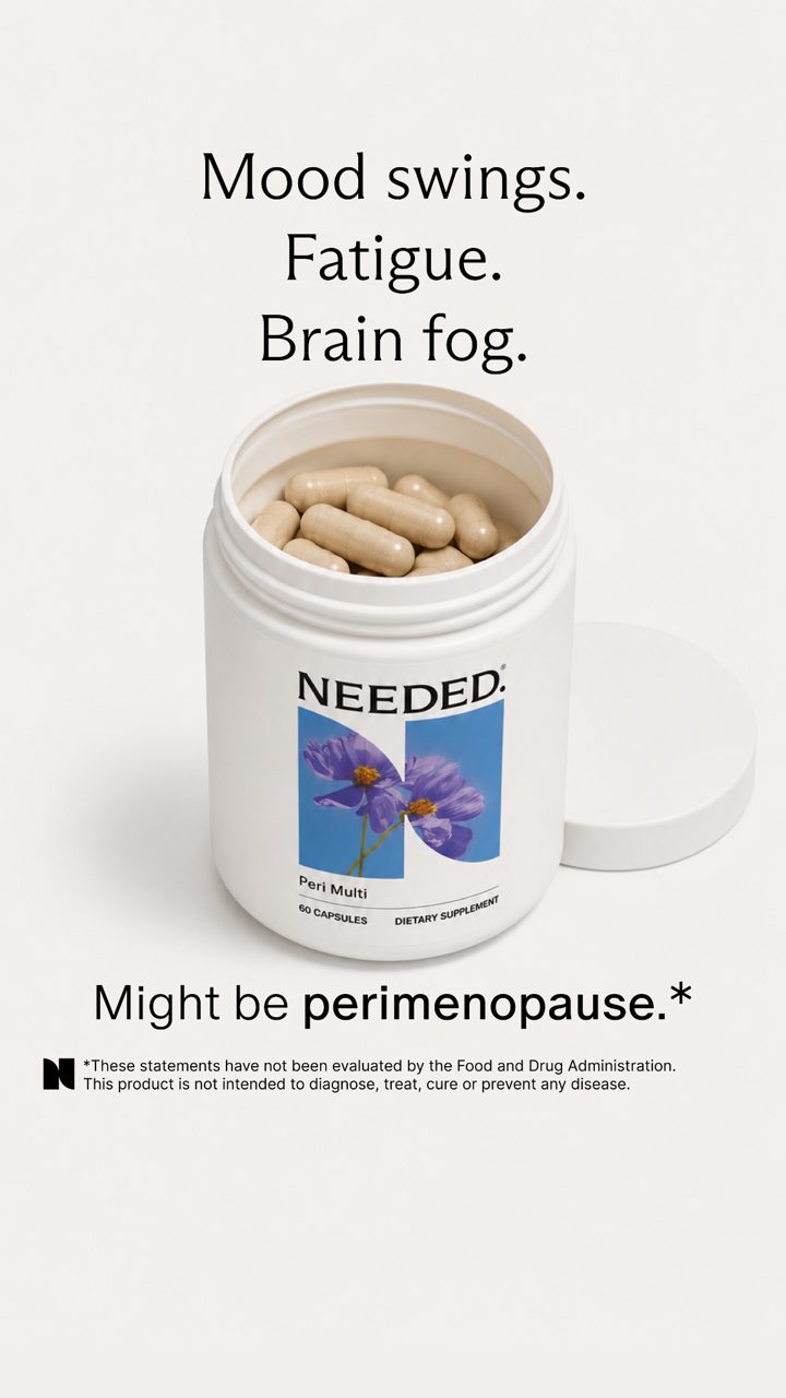 Needed ad. Angle: Your body's changing; your multivitamin should too