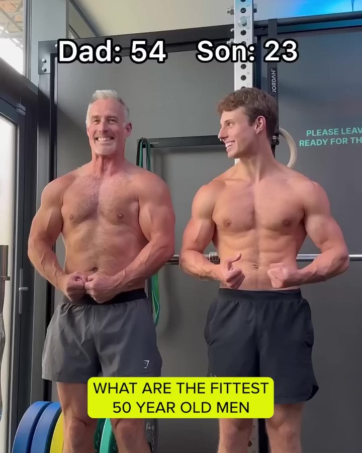 Bear Balanced ad. Angle: Dad 54, son 23: what the fittest 50-year-old men take