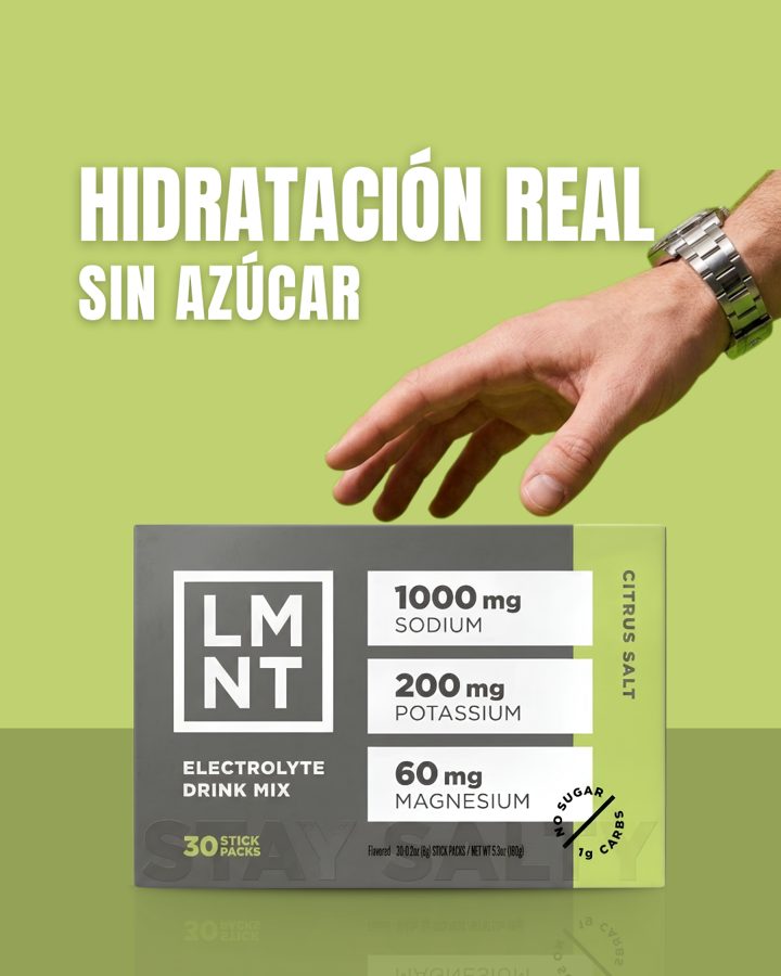 LMNT ad. Angle: Drinking water all day but still dehydrated?