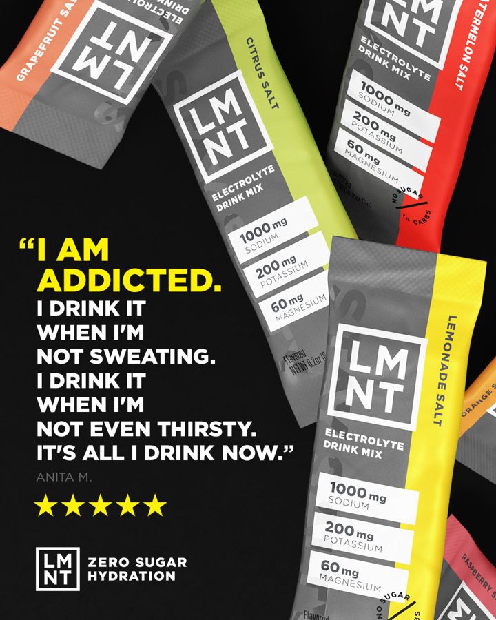 LMNT ad. Angle: "I am addicted"