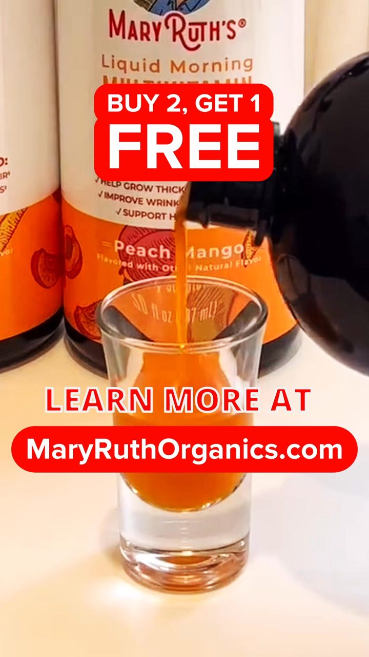Mary Ruth's ad. Angle: Buy two, get one free