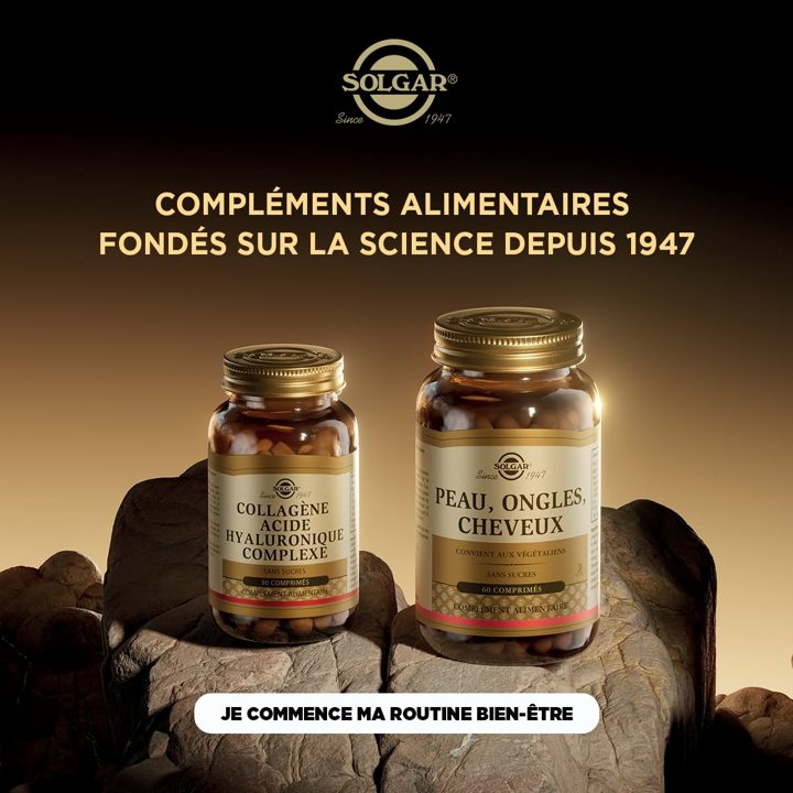 Solgar ad. Angle: Science-based supplements since 1947
