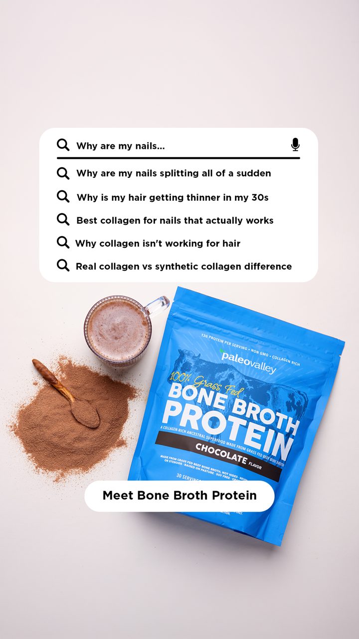 Paleovalley ad. Angle: Taking collagen for months with no results? Not all collagen is the same