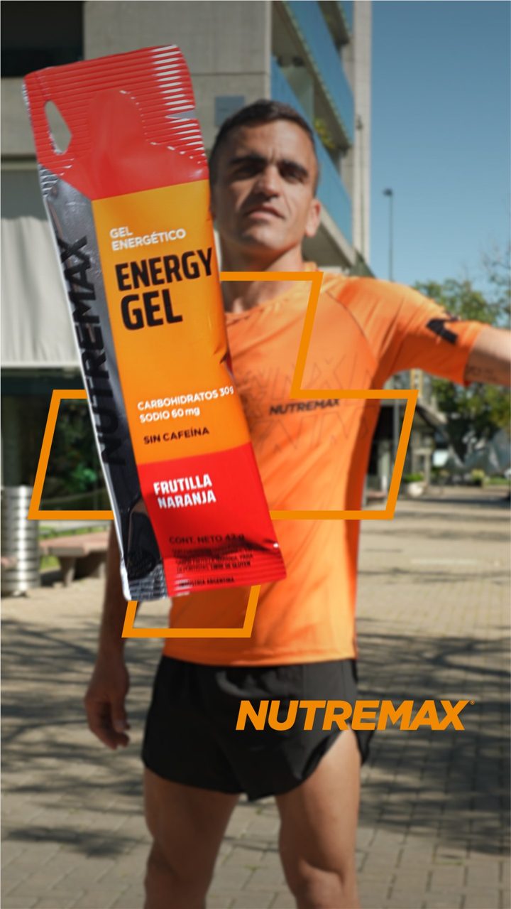 Nutremax ad. Angle: New energy and endurance gels: energy arrives exactly when you need it