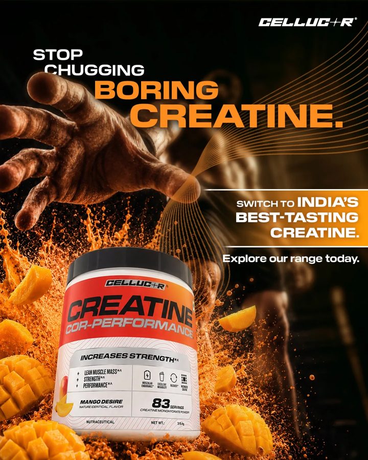 Cellucor ad. Angle: Stop chugging boring creatine