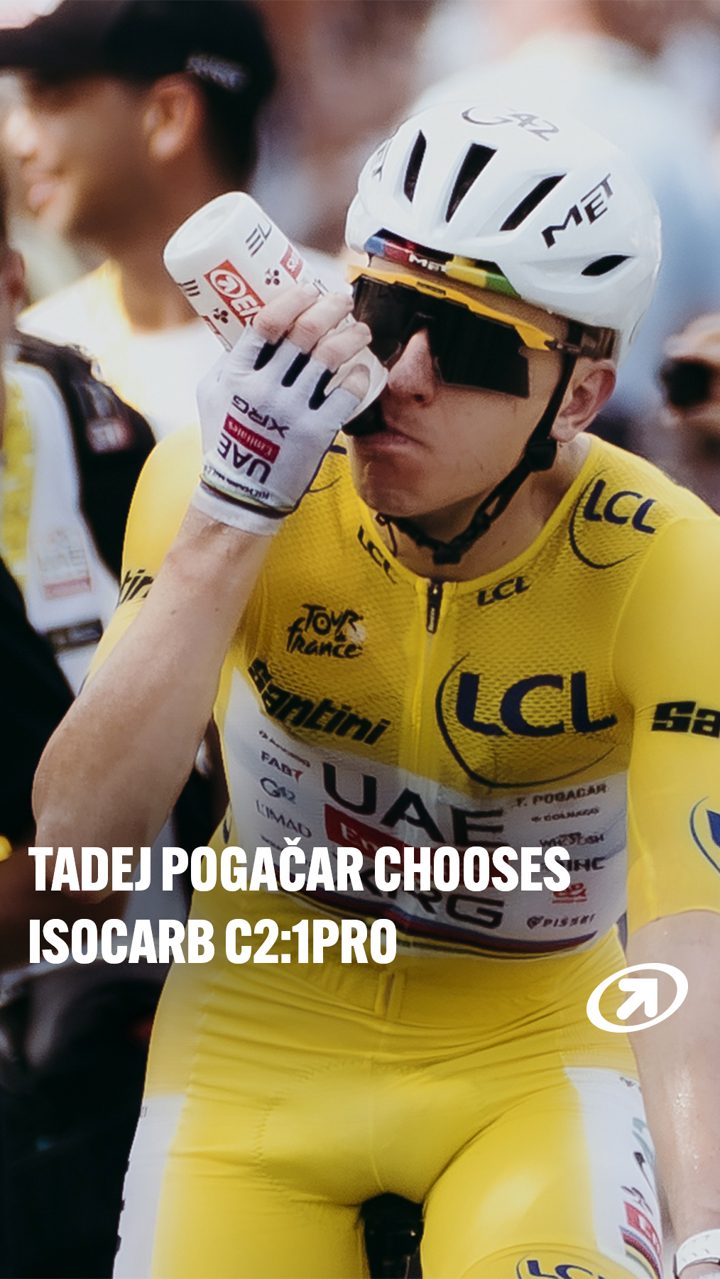 Enervit ad. Angle: The world champion chooses it for race fuel