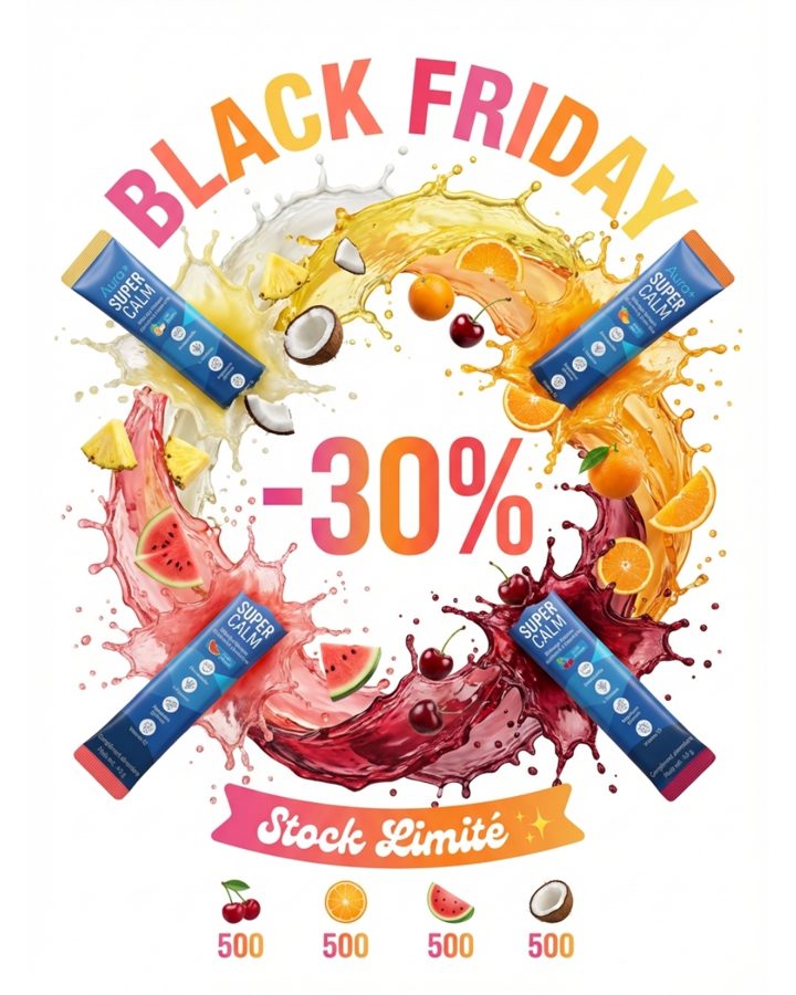 Aura+ Nutrition ad. Angle: Black Friday plus four new flavours