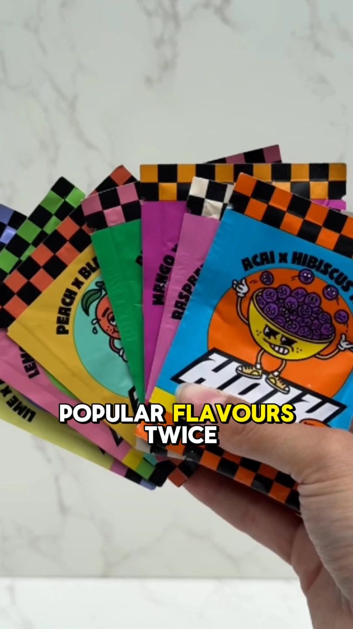 Holy Energy ad. Angle: Bestselling flavours twice, plus a free shaker
