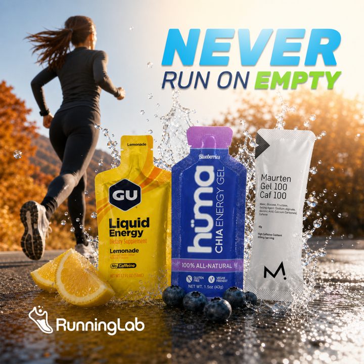 Running Lab Brighton ad. Angle: Never run on empty: don't let late-mile fatigue cost you a PB