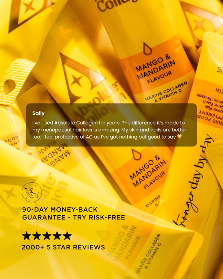 Absolute Collagen ad. Angle: Hair success stories from our community