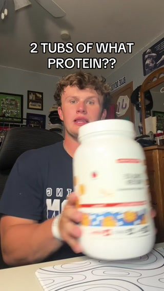 Raw Nutrition ad. Angle: "2 tubs of what protein??" for people who train seriously