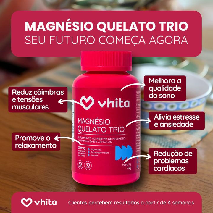 Vhita ad. Angle: Magnesium trio "reduces heart problems"