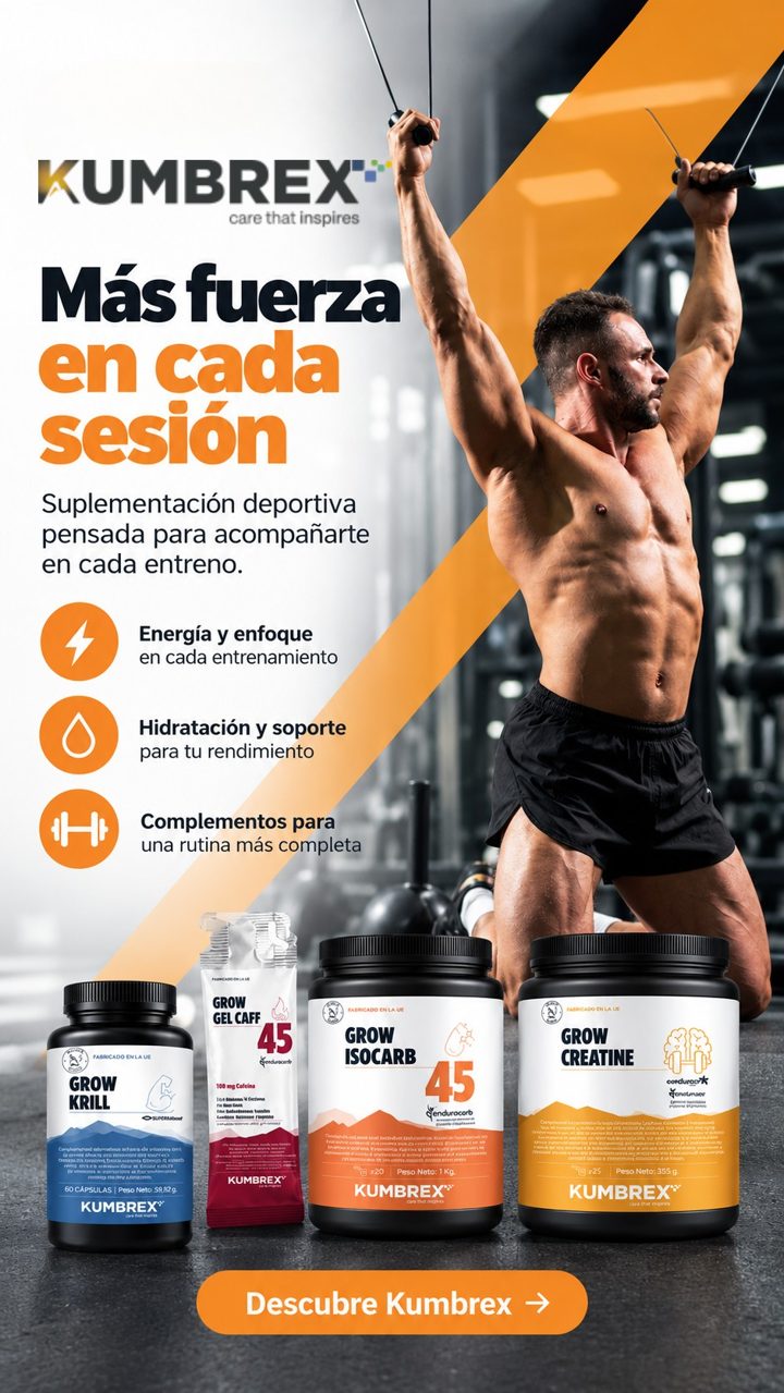 KumbreX ad. Angle: Every rep counts: a range built so you finish the last set strong