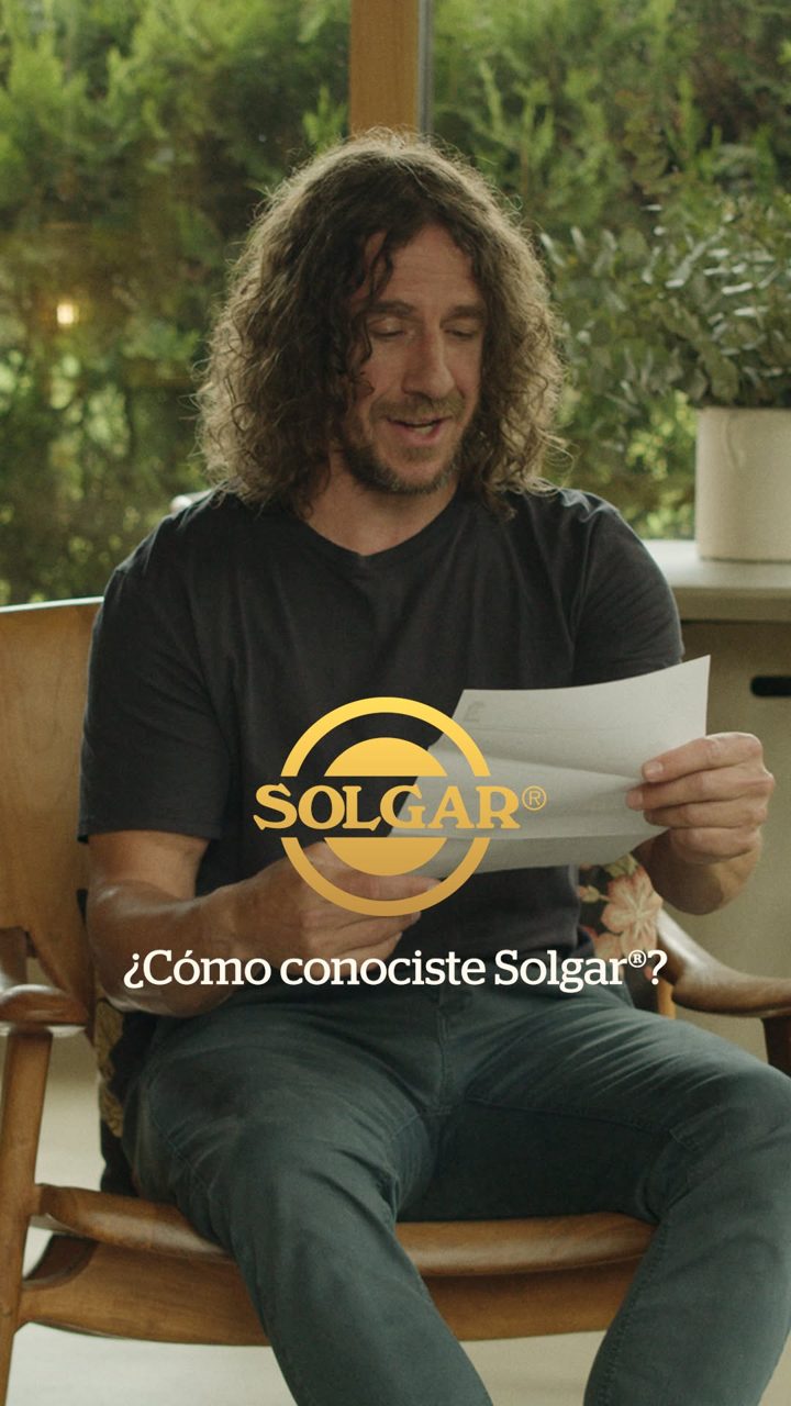 Solgar ad. Angle: A letter years ago started a lasting story of trust with a football legend