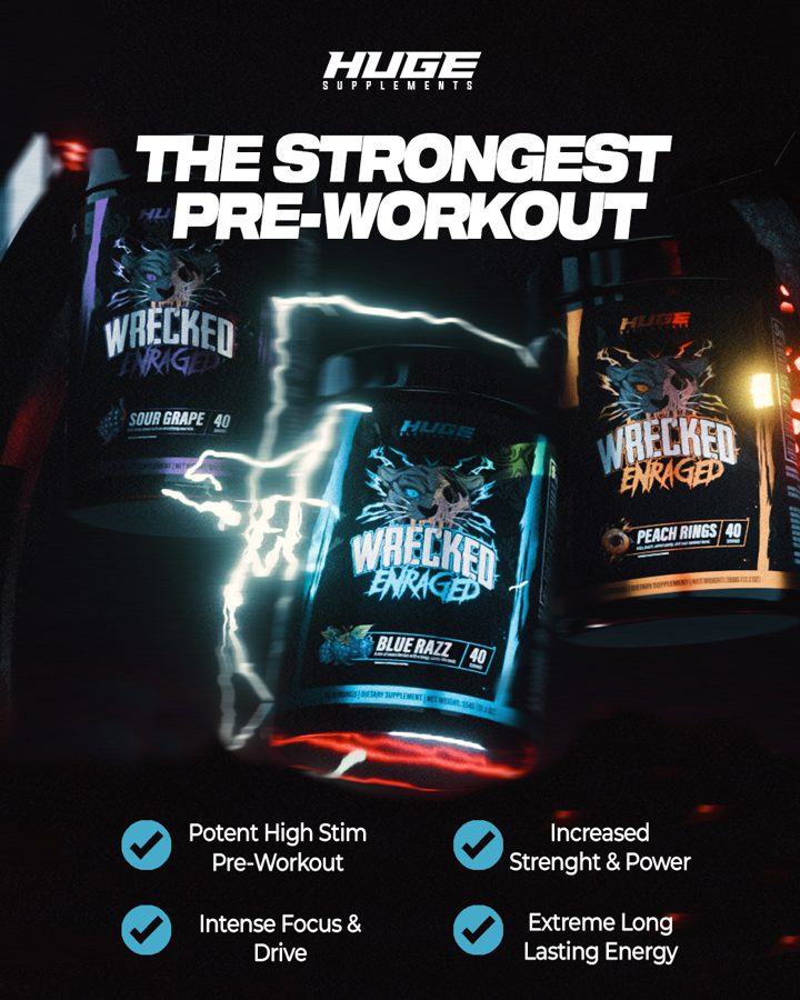 Huge Supplements ad. Angle: This isn't a starter pre-workout