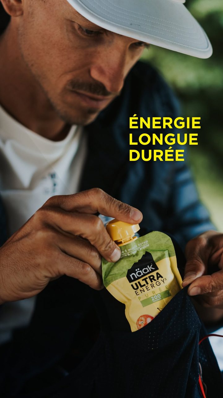 Näak ad. Angle: Ultra energy in a new semi-liquid purée from whole foods