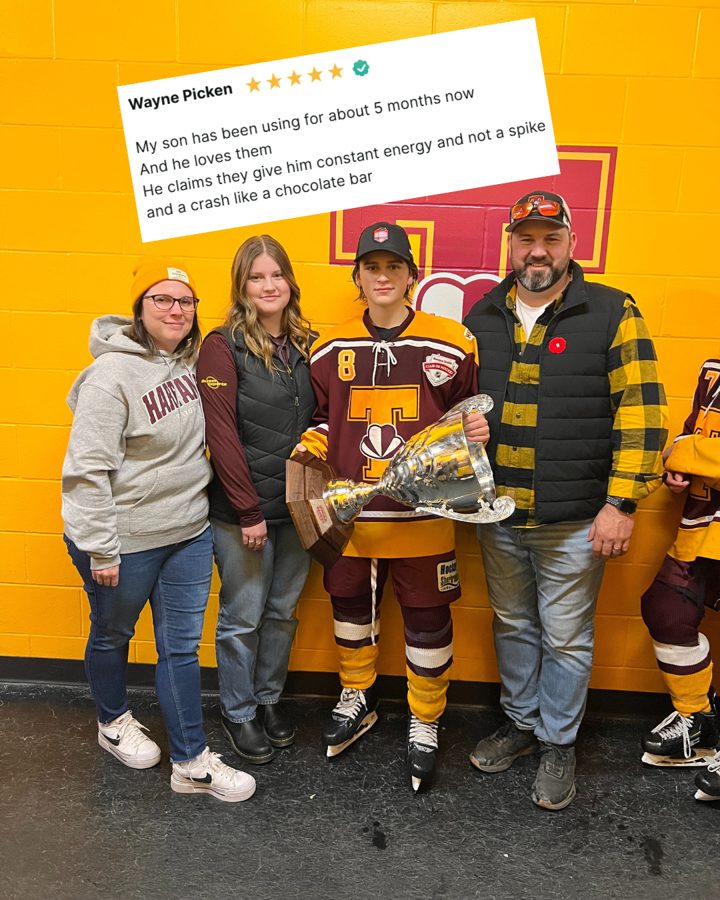 Sun River Honey ad. Angle: Be strong in the third period: a sibling's mid-game stomach problem led to this