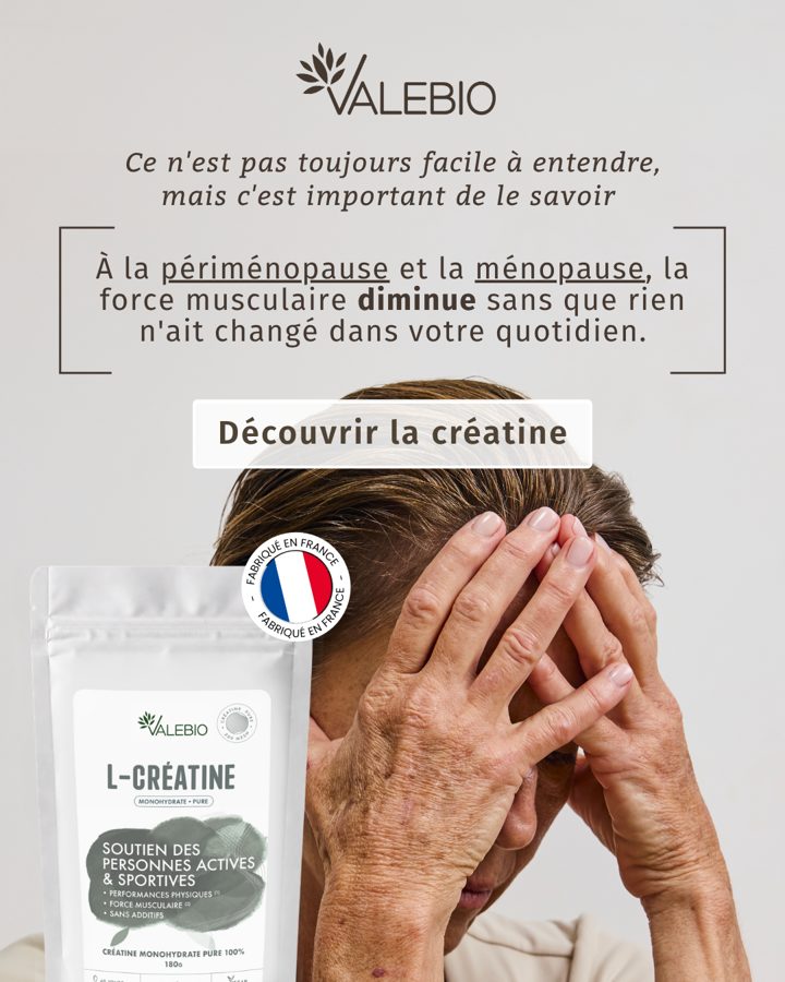 Valebio ad. Angle: Creatine, finally designed for women