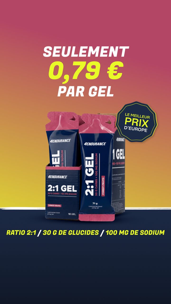 4Endurance ad. Angle: How can we offer gels at this price? (FR)