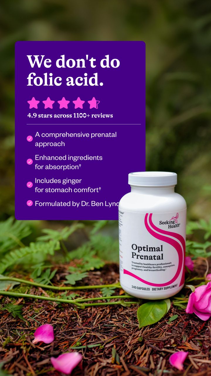Seeking Health ad. Angle: Methylfolate, not folic acid