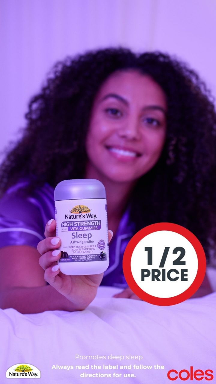 Nature's Way ad. Angle: Half price at the supermarket