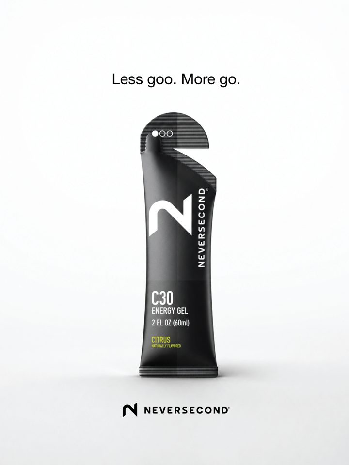 Neversecond ad. Angle: Less goo, more go: no more sticky sugar bombs